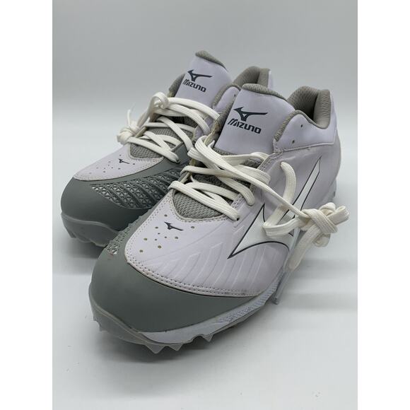 Mizuno 9 Spike Advance Sweep 3 Womens 11.5 Softball Cleat White Gray - Picture 2 of 6
